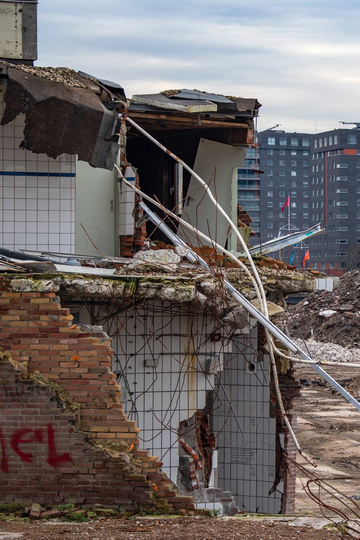 A demolished house