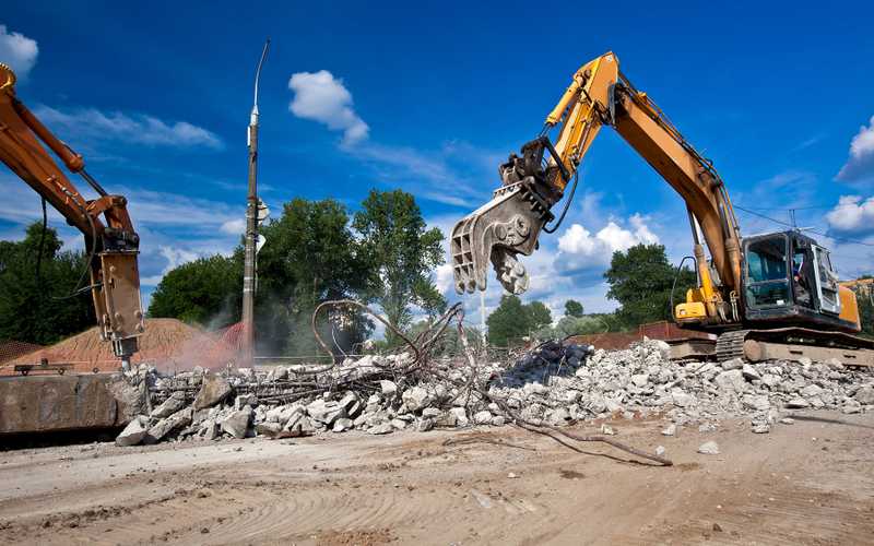 A bulldozer working at a jobsite