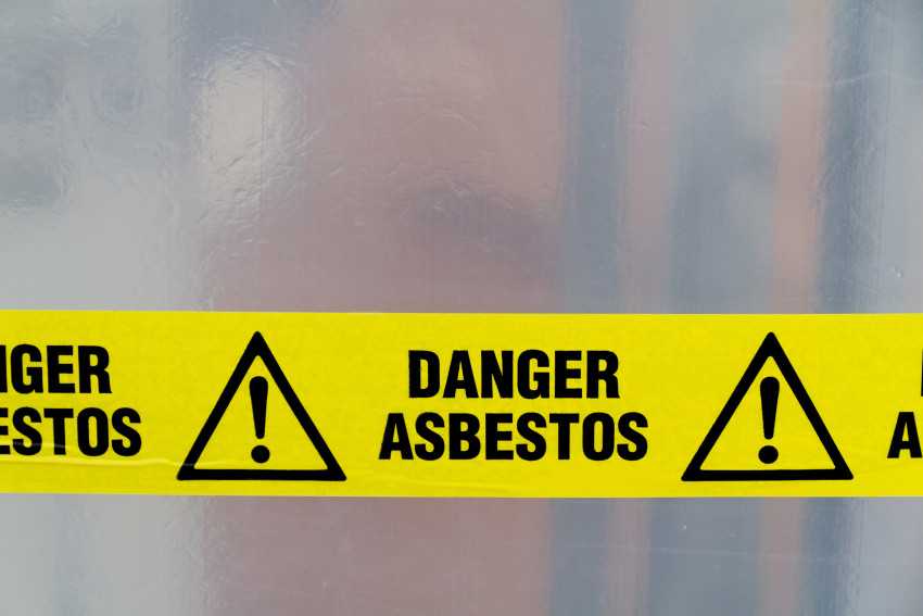 Asbestos danger sign