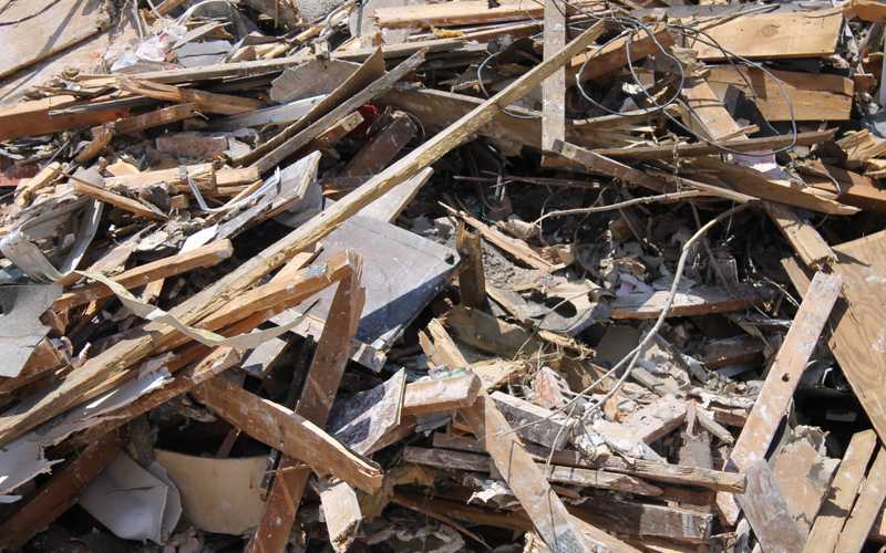 Debris at a jobsite