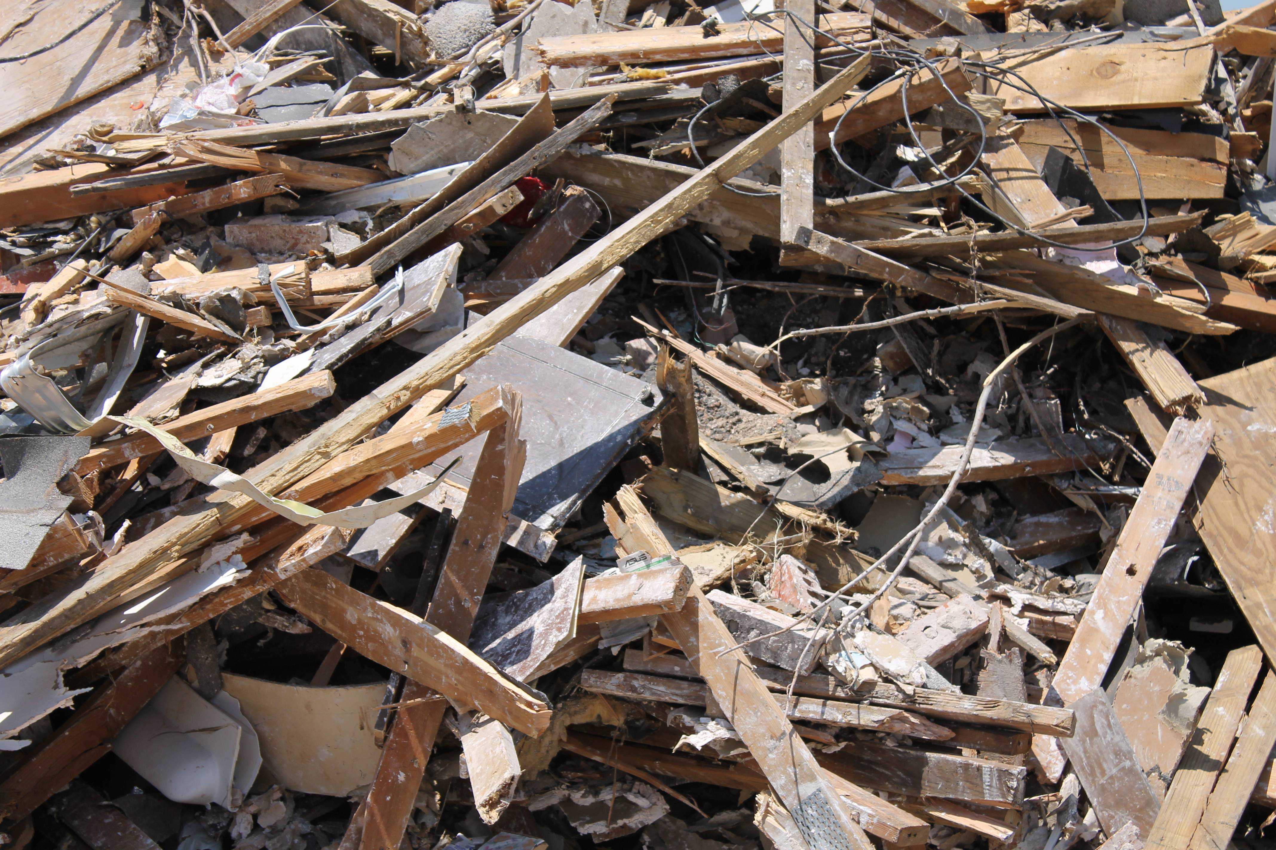 Debris at a jobsite