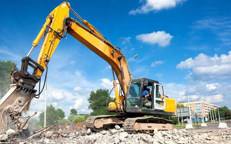 A buldozer at a jobsite