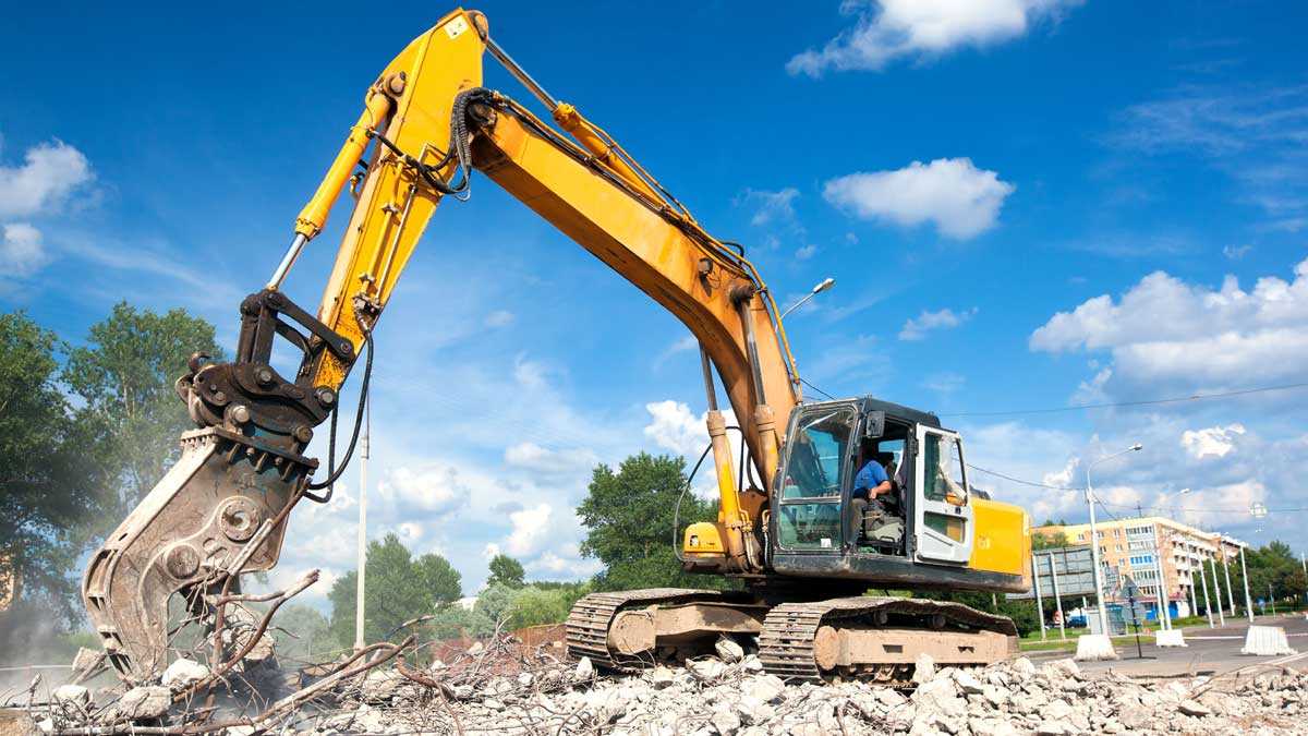 A buldozer at a jobsite